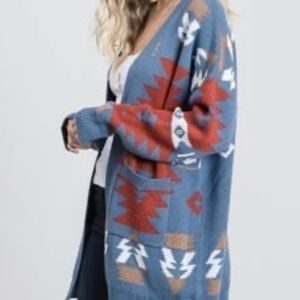 Aztec Sweater Cardigan